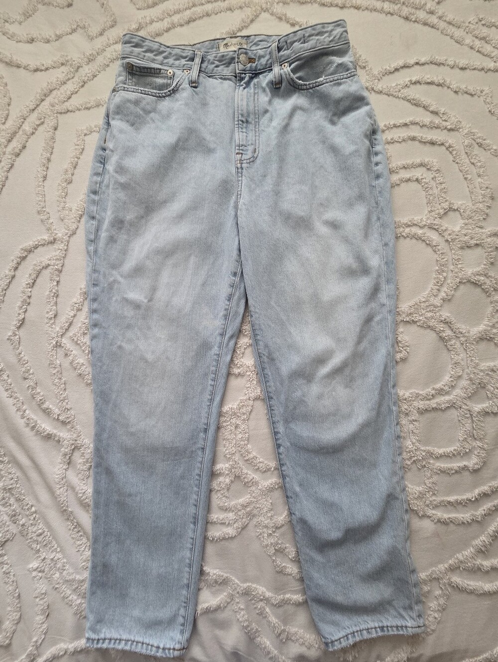 Madewell Pale Blue High-Rise Straight Jeans